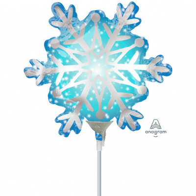 Шар Мини-фигура Снежинка Сатин / Snowflake (в упаковке)