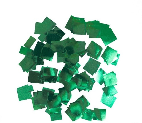 Конфетти "Квадрат" Металлизированное, Зеленый