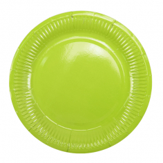 Тарелки бумажные ламинированные Зеленые / Green