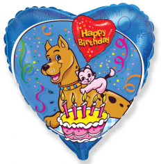 Шар Сердце, Животные, С днем рождения / Birthday Pets