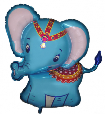 Шар Фигура, Слоненок (голубой) / Baby elephant blue (в упаковке)