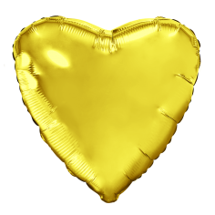 Шар Сердце, Золото / Gold (в упаковке)